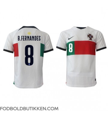 Portugal Bruno Fernandes #8 Udebanetrøje VM 2022 Kortærmet